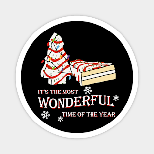 Christmas Tree Cake It's The Most Wonderful Time Of The Year Magnet